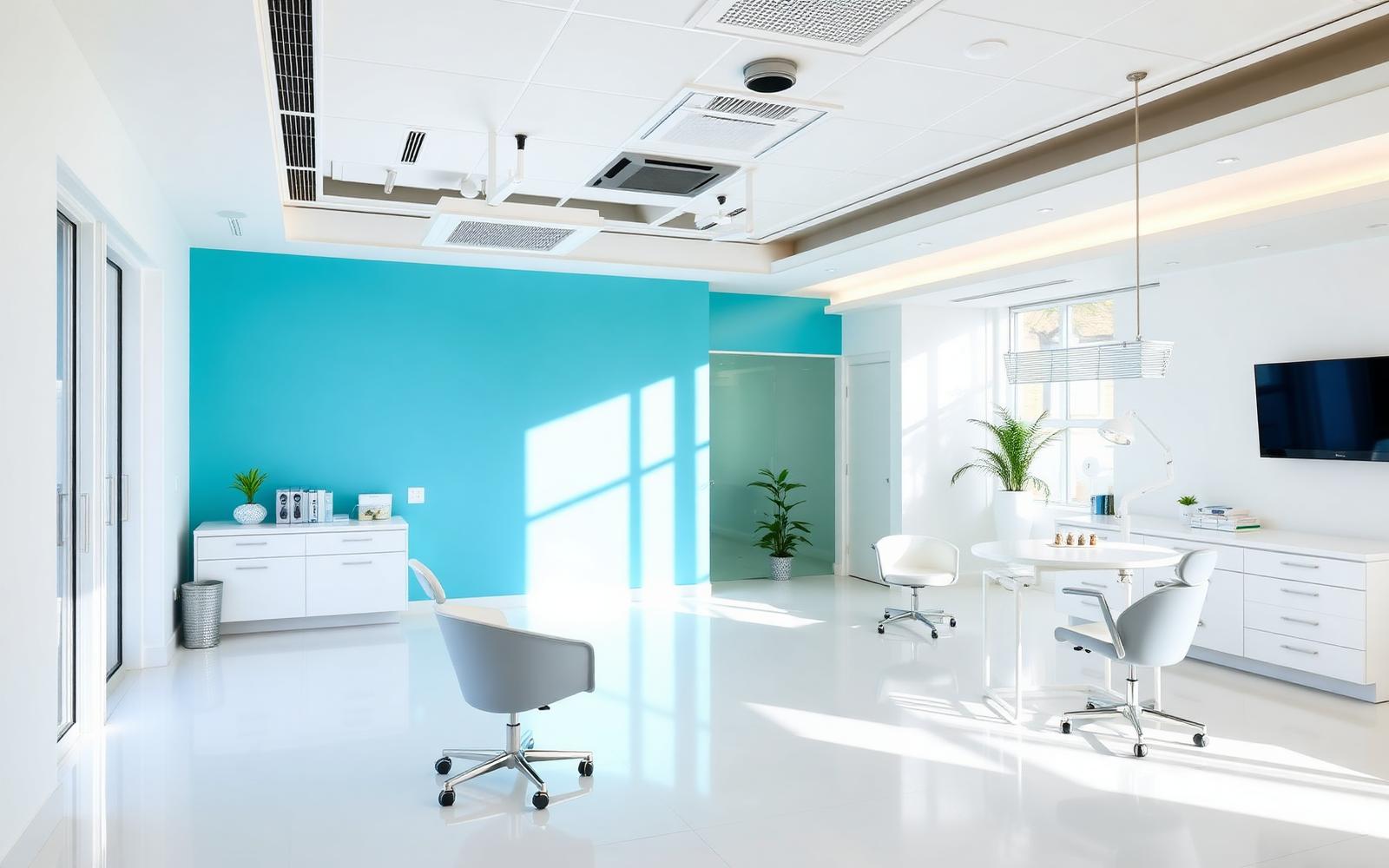 Bright modern dental office reception, used for the Brightwell Dental concept